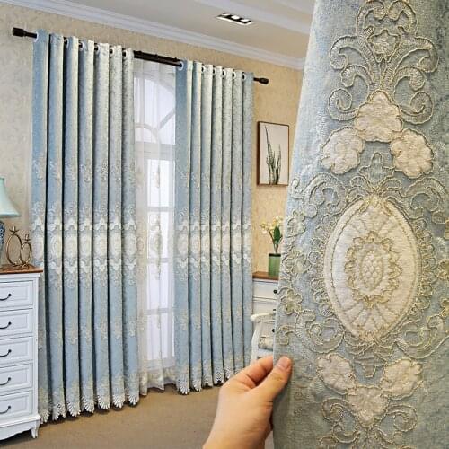 European Luxury Curtains for Window Curtains Styles for Living Room Elegant Drapes European Curtains Embroidered curtains