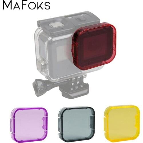 Diving Filter Original Waterproof Lens Cap Yellow Red Purple Gray Dive Filter For Go pro Hero 5 6 7 Black Go Pro 6 5 Accessories