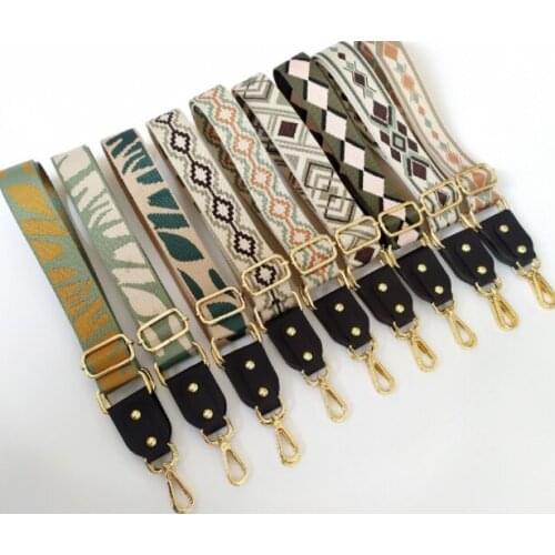 HJKL 2021 Women Colorful Shoulder Strap Ladies Bag Accessories Adjustable Wide Shoulder Cross Body Messenger Nylon Bag Strap