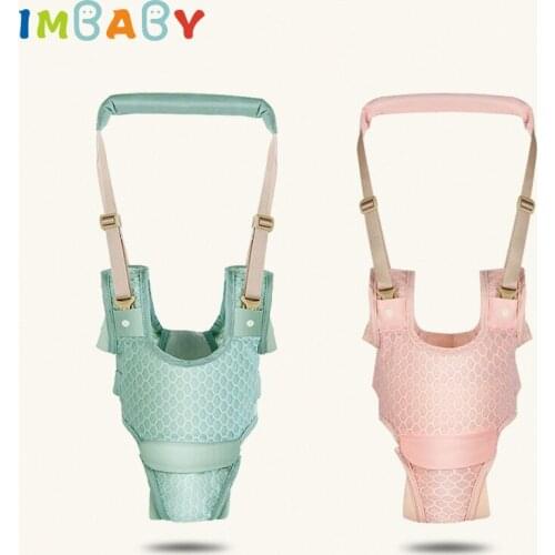 IMBABY Adjustable Baby Walker Belt Firm Infant Toddler Belt Safety Anti-Fall Four Wearing Modes Kid Traction Rope With Bibs Gift