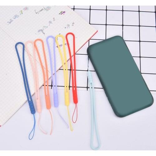 Short Silicone Cell Phone Lanyard Holder Phone Wrist Straps Lanyards Keychain Strap ID Card Gym USB Badge Cord Hanging Rope