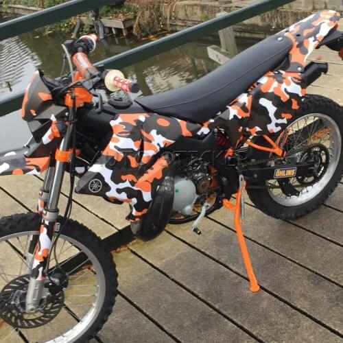 Hot Sale 10/20/30/40/50cm*152cm Orange Black White Small Picture Camouflage Adhesive PVC Vinyl Film Car Wrap DIY Decal