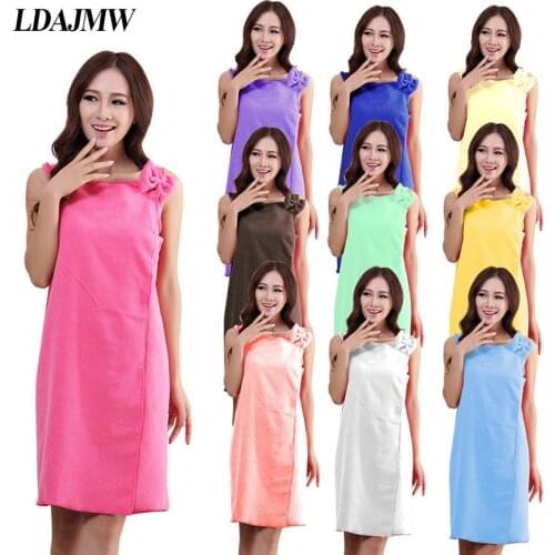 LDAJMW Hot High quality Bathroom Bath Robe Amazing Magic Towel Sexy Suspenders Bra Bow Skirt Microfiber Bath Beach Towel