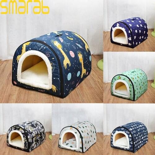 Washable Cat Bed House Kennel Puppy Bed Dog Beds for Large Dogs Dog House Cat House Pet Bed Tent Dog Supplies Camas Para Perros