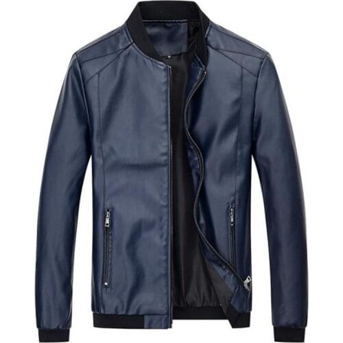 2021 New spring and autumn Leather PU Jacket Men Casual Outwear Coat Windbreaker Motorcycle Leather Jackets Male