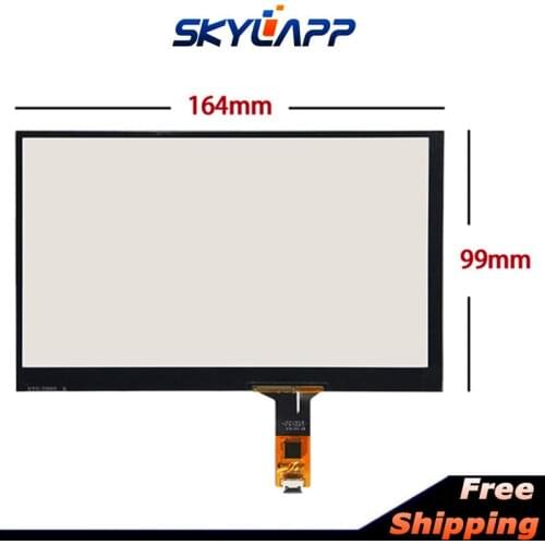 New Touch Screen 164mm*99mm for Windows Capacitive Car handwriting Touchscreen Panel Glass / Driver Board Kit Free Shipping