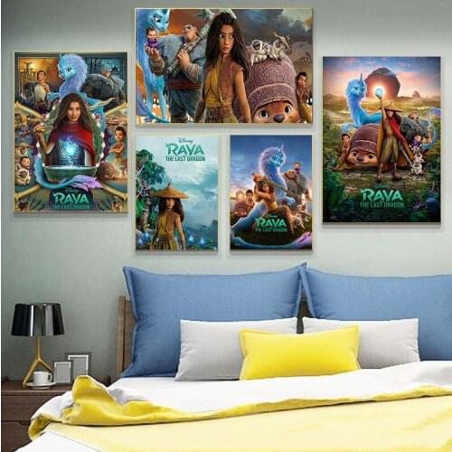 Disney Cartoon The Last Dragon Canvas Paintings Warrior ANIME Posters and Prints Wall Art Pictures for Living Room Home Decor