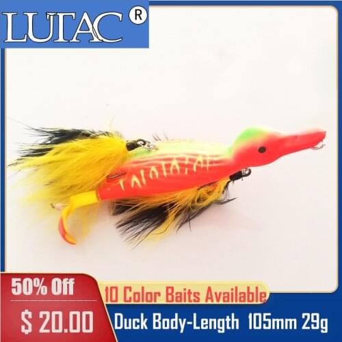 5 pcs 29g Fishing lures Duck baits Frog Floating Hard Plastic Body Length 105mm bait Artificial bait Bass Lures Fishing Tackles