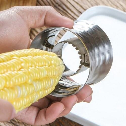 Corn Stripper Stainless Steel Corn Cob Peeler Slicer Circular Corn Cutter Scraper Peeler Corer Vegetable Tools Kitchen Gadgets