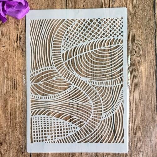 A4 29 *21cm Geometric texture DIY Stencils Wall Painting Scrapbook Coloring Embossing Album Decorative Paper Card Template,wall