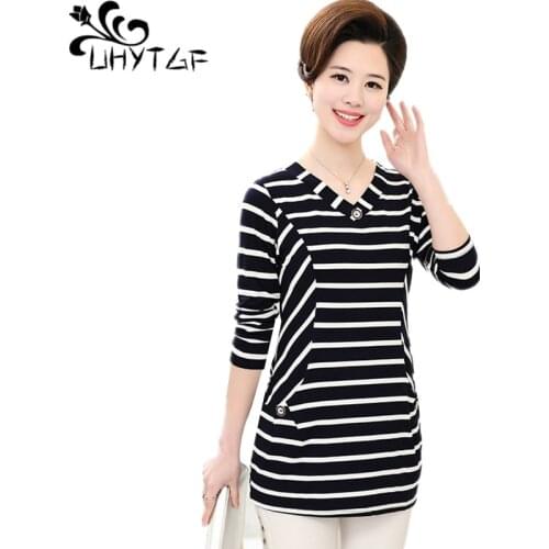 UHYTGF Womens Striped T-shirts