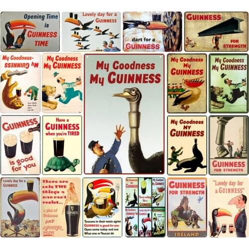 My Goodness My Guinness Vintage Metal Plaques Lovely Day for A Guinness Tiki Bar Wall Decorative Pub Door Sign Billboard Poster