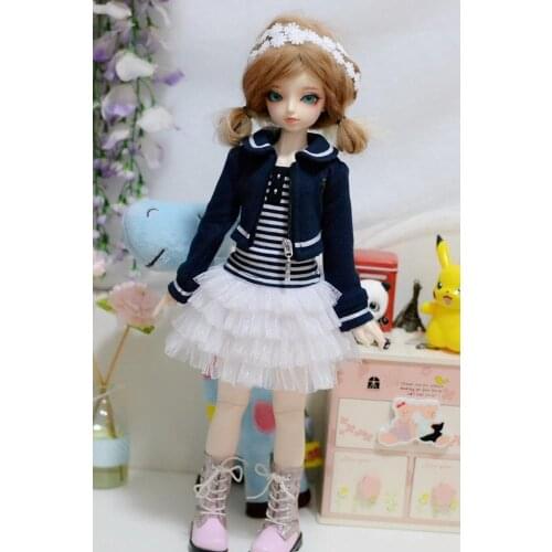 [wamami] 349# Campus Dark Blue Coat/T-Shirt/Dress Suit 1/4 MSD 1/3 1/6 SD DZ AOD Doll BJD Dollfie