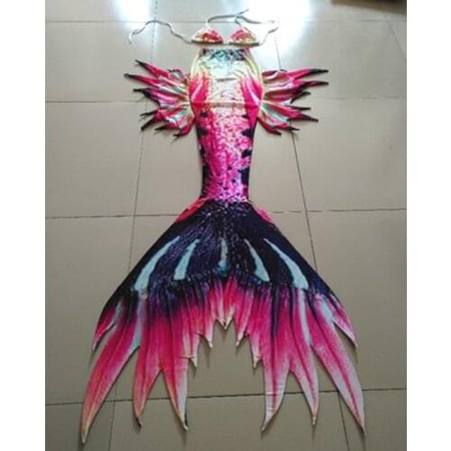 Customized!Kids Girls Mermaid Tail With Monofin Fins Swimmable Costume for Women Adult Cosplay Costume Swimming Big Tail Costume