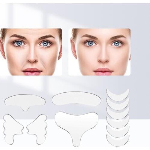 1Set Reusable Anti Wrinkle Chest Pad Silicone Transparent Removal Patch Face Skin Care Anti Aging Breast Lifting Chest Patch