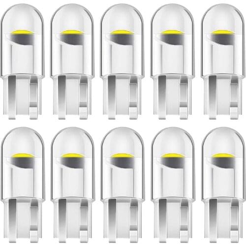 10PCS 2020 New T10 W5W WY5W 168 501 2825 COB LED Car Wedge Parking Light Side Door Bulb Instrument Lamp Auto License Plate Light