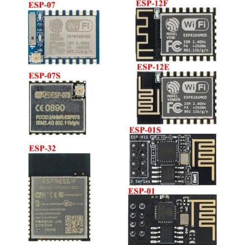 10pcs ESP8266 ESP-01 ESP-01S ESP-07 ESP-12E ESP-12F ESP-32 serial WIFI wireless module wireless transceiver 2.4G