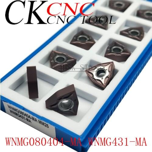 10p WNMG080404-MA Carbide Inserts High Quality External Turning WNMG080404 External Turning Tool CNC tool lathe cutter turning