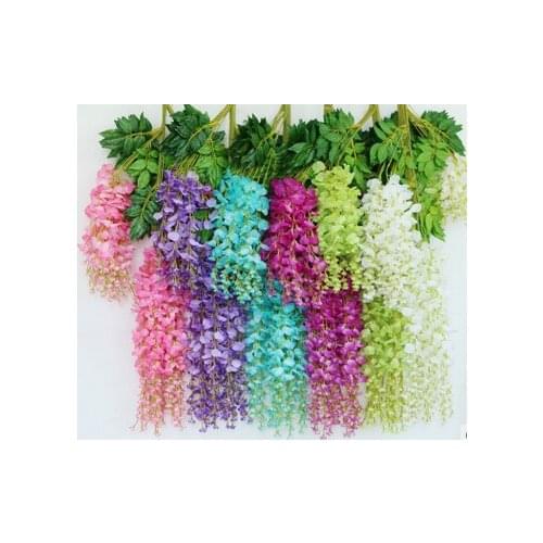 2017 high silk wisteria home Wedding decorations flower artificial fllower wholesale 12 pieces/pack 75cm 110cm Available