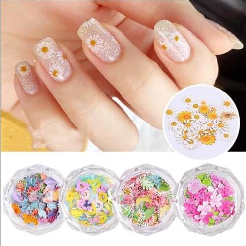 2020new! Colorful Flower Nail Wood Pulp Sheet Cute Animal English Litter Sea Mixed Nail Wood Pulp Jewelry 3D Nail Art Decoration