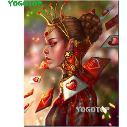 DIY Diamond Painting Queen of Hearts New Square Diamond 5D Embroidery Sale Diamond Mosaic Full Display Home Decoration YY4779