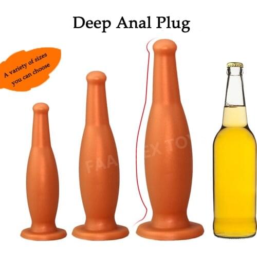 New Arrivals Bottle Shape Sextoys Huge Penis Anal Plug For Women Silicone Vagina Anal Buttplug Big Dildo Anus Dilator For Couple