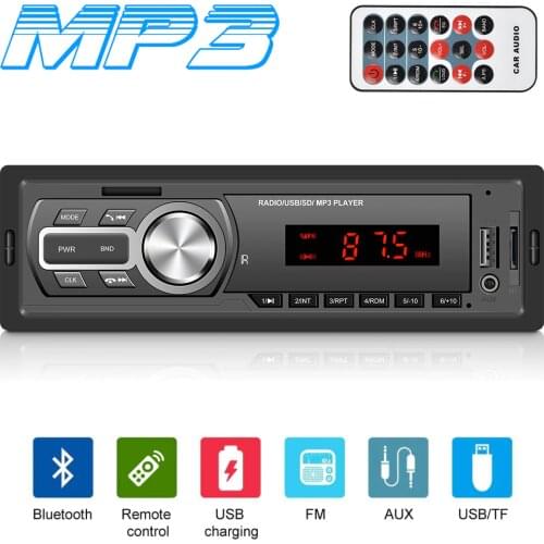 5208E 1 DIN Car Radio FM Bluetooth Autoradio AUX-in TF U Disk MP3 Player Handfree Auto Stereo Multimedia Audio In Dash Head Unit