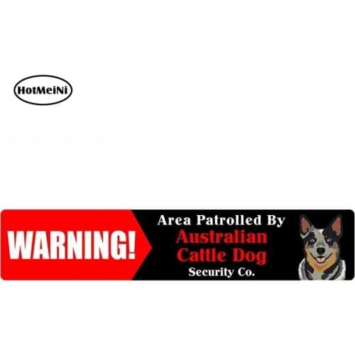 HotMeiNi 13cm x 2.6cm for Patrolled By Australian Cattle Car Stickers Windshield Cartoon Car Accessories Motorcycle Graphics