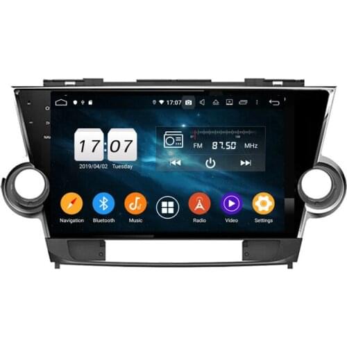 10.1" 6 Core Android 9.0 Car Multimedia Player For Toyota Highlander 2011-2014 Car Radio 4+64GB Audio PX6 Stereo DSP Recorder