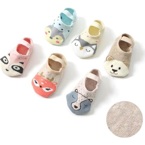 Children Elk Bear Owl Elastic Strap Low Cut Anti-Slip Breathable Cotton Socks Boys And Girls Socks Kids Socks Soft Socks