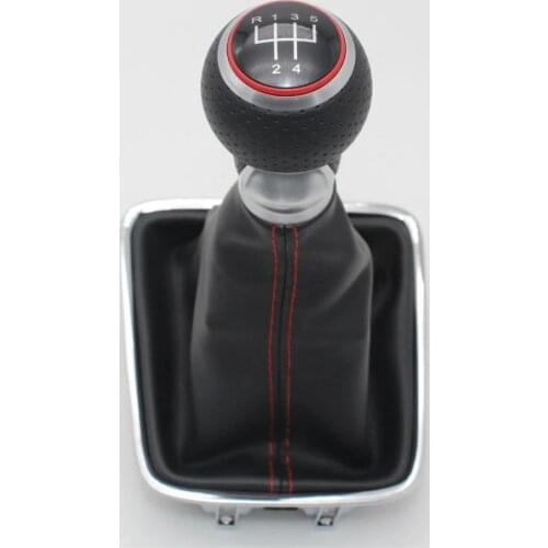 For VW Golf Plus 2005 2006 2007 2008 2009 2010 2011 2012 2013 2014 Car-Styling 5 Speed Car Gear Stick Shift Knob PU Leather Boot