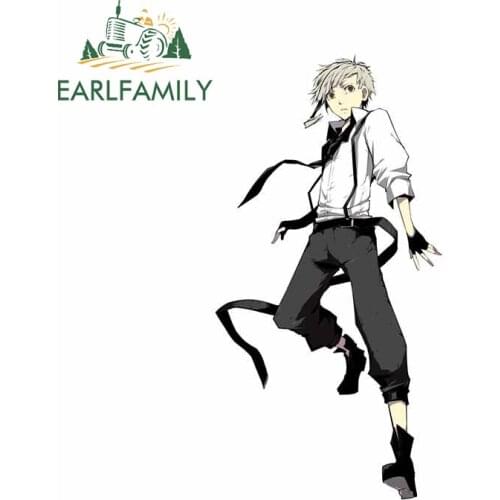 EARLFAMILY 13cm x 6.8cm For Bungou Stray Dogs Car Stickers Laptop Decals Car Styling Sticker Bumper Waterproof Decoration