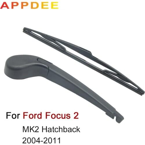 APPDEE Wiper 14" Rear Wiper Blade & Arm Set Kit Fit For Ford Focus 2 MK2 Hatchback 2004-2011