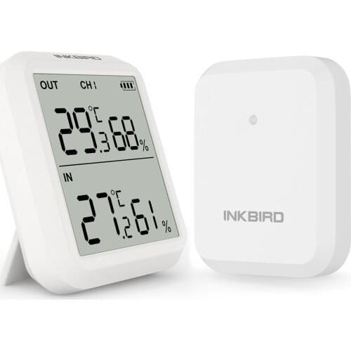 Air Quality Monitor Thermometer & Hygrometer Backlight LCD Inkbird ITH-20R Up to 3 Transmitters for Kitchen,Baby Room,Courtyard