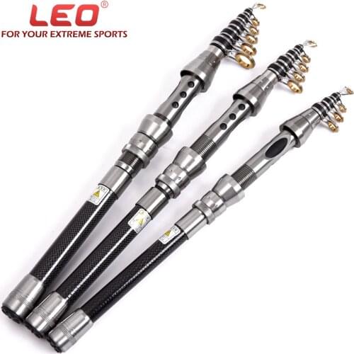 LEO Sea rod Carbon ultra short throw stainless steel guide ring mini Sea fishing rod contraction handle 1.5m 1.8m 2.1m 2.4m