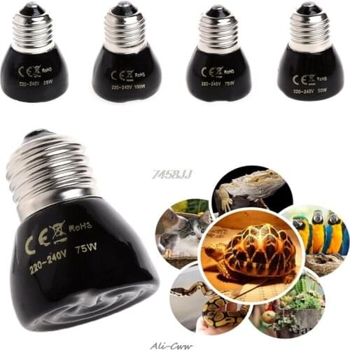 E27 Mini Far Infrared Ceramic Emitter Heat ing Light Lamp For Pet Reptile Back 25W 50W 75W 100W DropShip