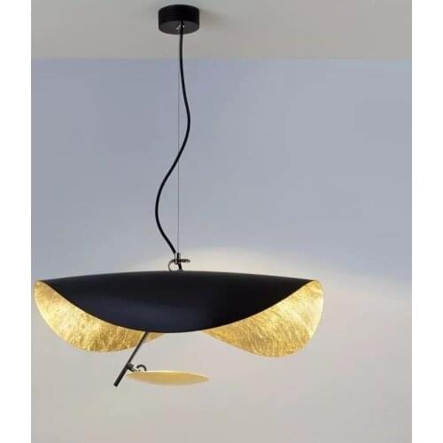 Postmodern Minimalism Led Pendant Lights Flying Saucer Hat Art Home Decor Hanglamp Living Room Restaurant Kitchen Lights Hanging