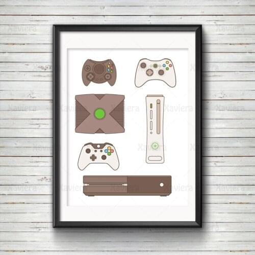 Cartoon Game Controller Canvas Painting Wall Art Posters and Prints Video Games Print Pictures Gamers Home Decoration Game Room