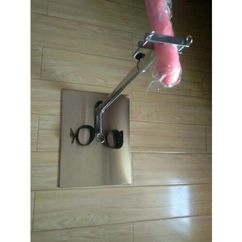 Penis Scrotum Bondage Shelf Stainless Steel Adjustable Sex Toys For Man Cock Ring Stand Shelf Training Have Foot Cuffs