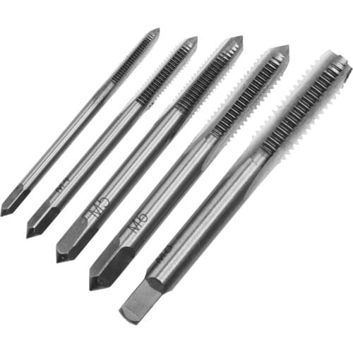 NICEYARD HSS M3 M4 M5 M6 M8 Machine Spiral Point Straight Fluted Screw Thread Metric Plug Hand Drill 5pcs/lot Thread Tap Drill