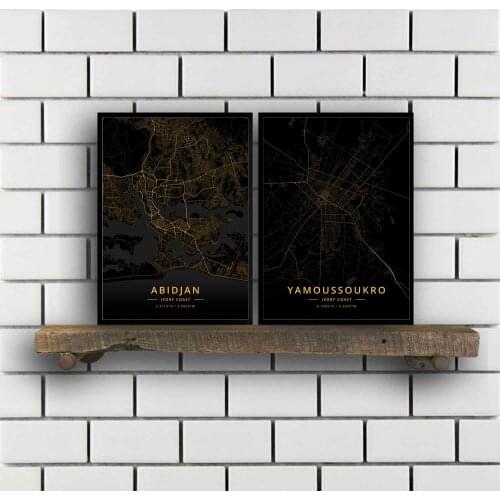 Abidjan Yamoussoukro Ivory Coast Poster