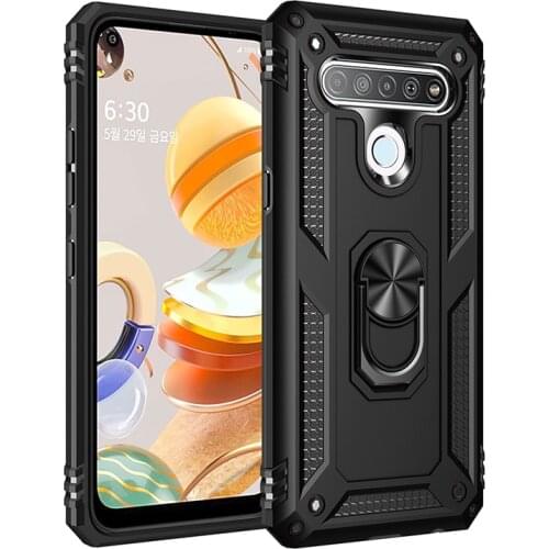 Shockproof Case for LG K61 Q61 Case Cover Military Armor Drop Protective Ring Holder Magnet Phone Case K 61 Q 61
