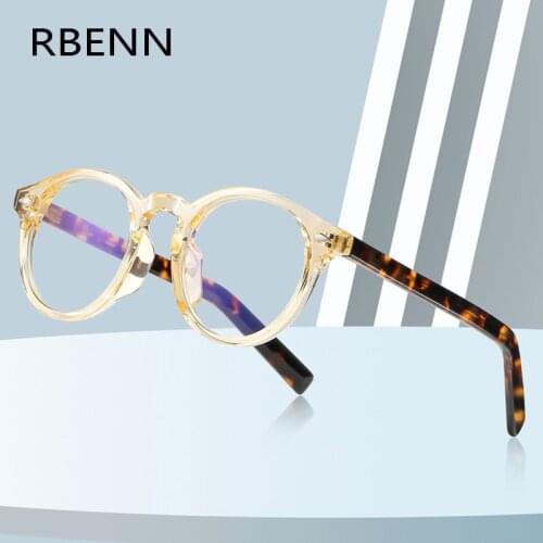 RBENN Classic Vintage Anti Blue Light Computer Reading Glasses Men Women Acetate Presbyopia Eyegalsses with CR-39 Lens +1.75