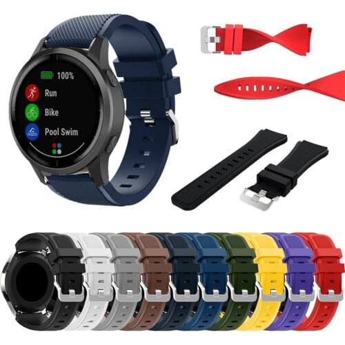 22mm Silicone Strap For Garmin Vivoactive 4 Sport Bracelet For Garmin Venu 2 Smart Watch Bands Waterproof Accessories