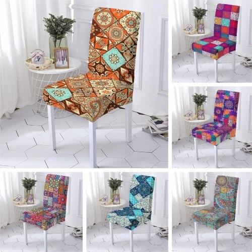Spandex Stretch Dining Chair Cover Elastic Seat Covers Office Chair Slipcovers Restaurant Wedding Banquet Hotel 1/2/4/6PCS