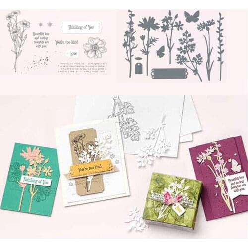 Quiet Meadow Metal Cutting Dies and Stamps Stencils Scrapbooking Embossing DIY Crafts Paper Cards Album Decor Metal Dies Cut