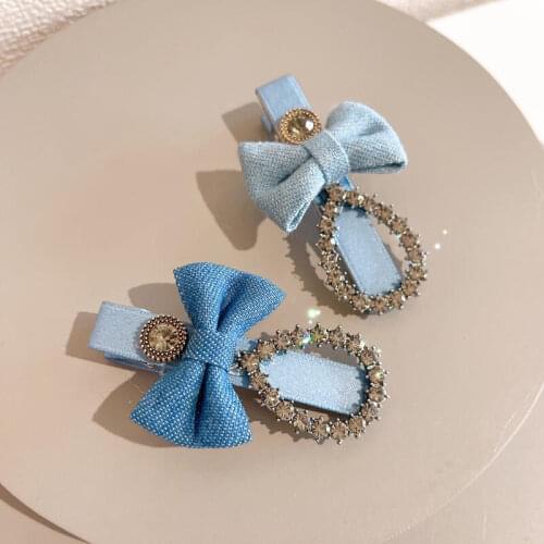 Hair Clip Hairpin For Women Girl Bee Camellia Flower Floral 5 Pearl Denim Korean Handmade Fashion Head Accessories Wholesale