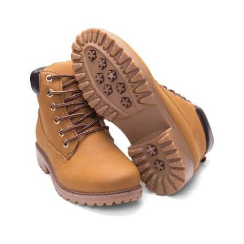 Winter womens snow boots leather nude boots solid color plush thermal boots