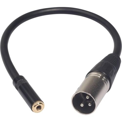 0.3M Wire 3 Pin Xlr Male to 3.5Mm Female o Connector Stereo Microphone Adapter