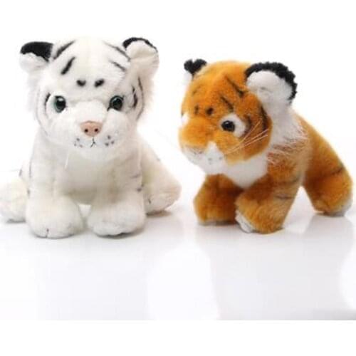 13cm Cute Lifelike Leopard Simulation White Jaguar Children Birthday Tiger Lion Leopard Soft Plush Doll Stuffed Toy